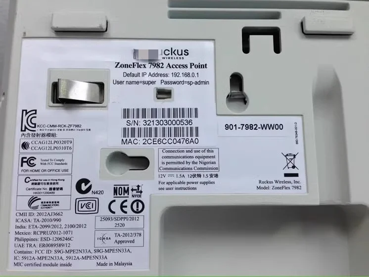 Оригинальный потолочный беспроводной AP/POE для Ruckus ZF7982 ZoneFlex 7982 901-7982-WW00 Enterprise
Оригинальный потолочный беспроводной AP/POE для Ruckus ZF7982 ZoneFlex 7982 901-7982-WW00 Enterprise