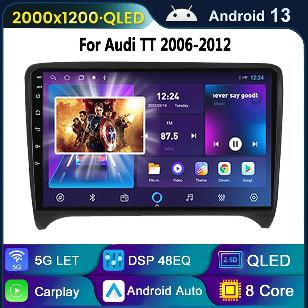 Для Audi TT MK2 8J 2006 2007-2012 Android 13 Автомобильный радиоприемник GPS Стерео Мультимедийное авторадио Carplay No 2 Din DVD RDS DSP 4G WIFI
Для Audi TT MK2 8J 2006 2007-2012 Android 13 Автомобильный радиоприемник GPS Стерео Мультимедийное авторадио Carplay No 2 Din DVD RDS DSP 4G WIFI