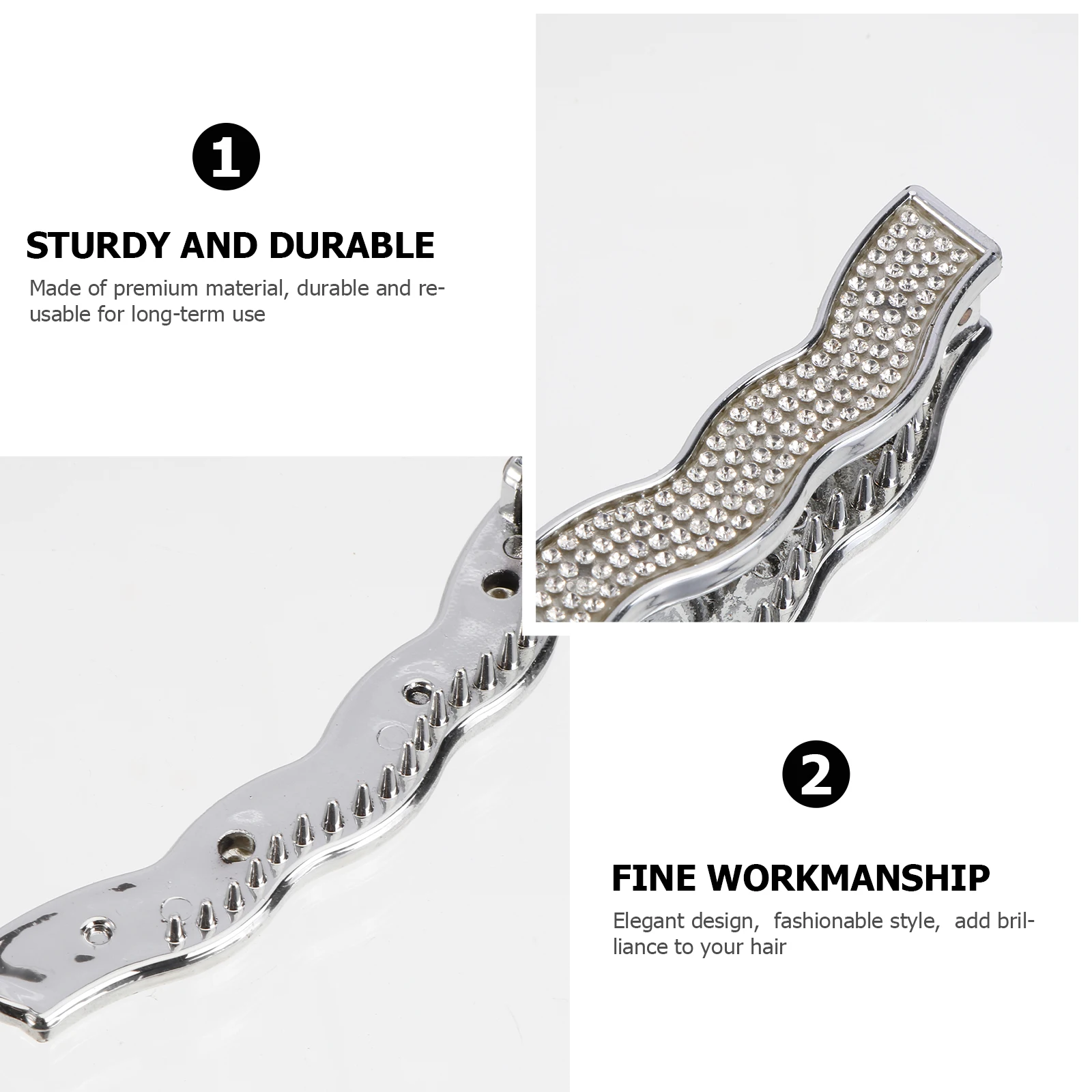 4Pcs Rhinestone Banana Hair Clips Elegant Non-Slip Hair Ponytail Holders Creative Stylish Hairpins for Party Wedding Women
4Pcs Rhinestone Banana Hair Clips Elegant Non-Slip Hair Ponytail Holders Creative Stylish Hairpins for Party Wedding Women