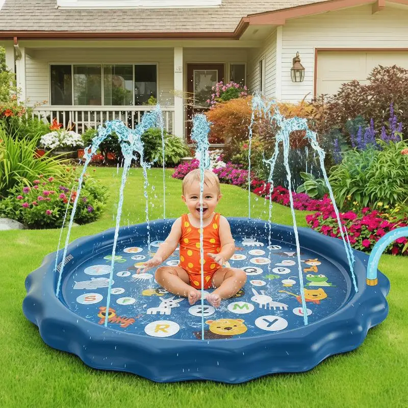 100cm Inflatable Splash Pad Water Play Mat With Sprinklers Age 3 4 5 6 7 Years Old Toddler Water Toy
100cm Inflatable Splash Pad Water Play Mat With Sprinklers Age 3 4 5 6 7 Years Old Toddler Water Toy