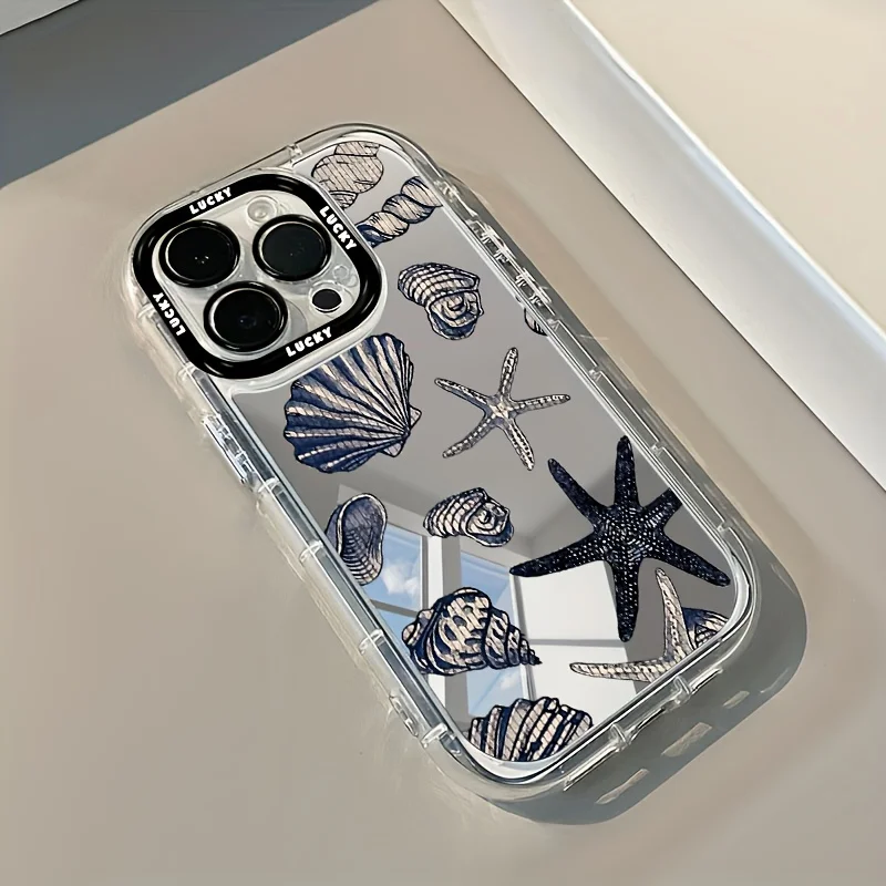 Fashion Black Starfish Scallop Mirror Design Phone Case For iPhone 17 Pro Max 17 Air 15 16 14 13 12 11 Plus 7 8 XR XS X Cover
Fashion Black Starfish Scallop Mirror Design Phone Case For iPhone 17 Pro Max 17 Air 15 16 14 13 12 11 Plus 7 8 XR XS X Cover