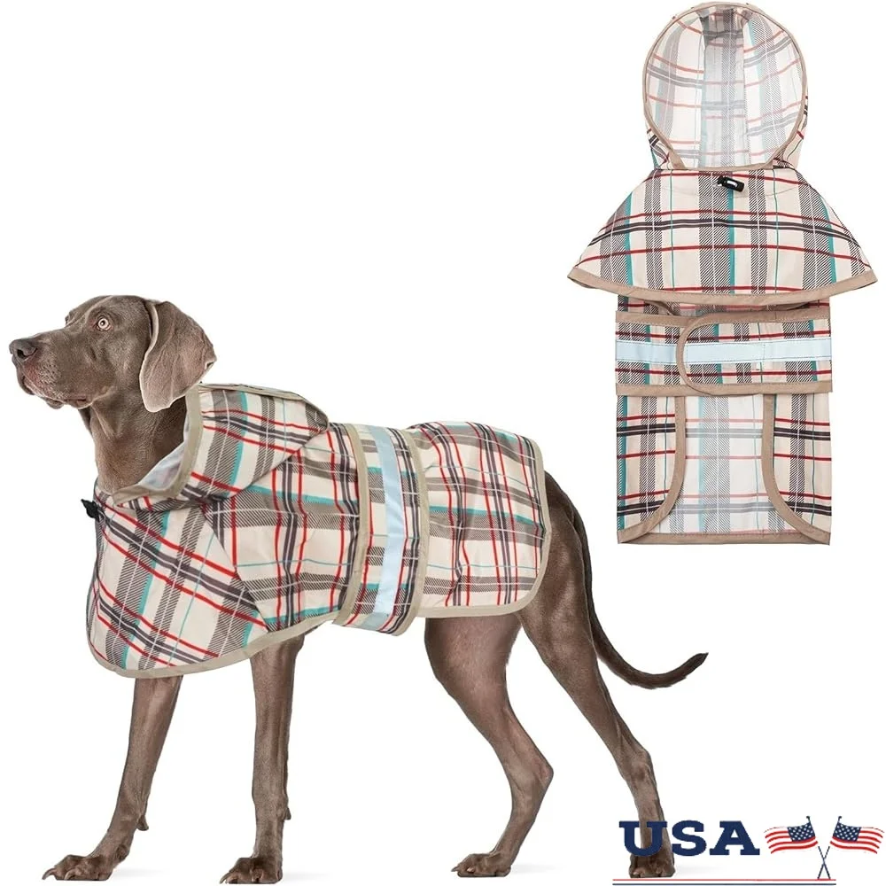 Hooded Dog Raincoat Waterproof Slicker Poncho Large Breeds with Leash Hole Adjustable Reflective Lightweight Outdoor Jacket
Hooded Dog Raincoat Waterproof Slicker Poncho Large Breeds with Leash Hole Adjustable Reflective Lightweight Outdoor Jacket