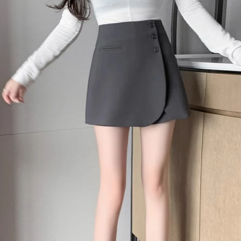 Необычные шорты Mujer, однотонные весенне-осенние простые корейские модные женские брюки, элегантные брюки с высокой талией Cortos
Необычные шорты Mujer, однотонные весенне-осенние простые корейские модные женские брюки, элегантные брюки с высокой талией Cortos