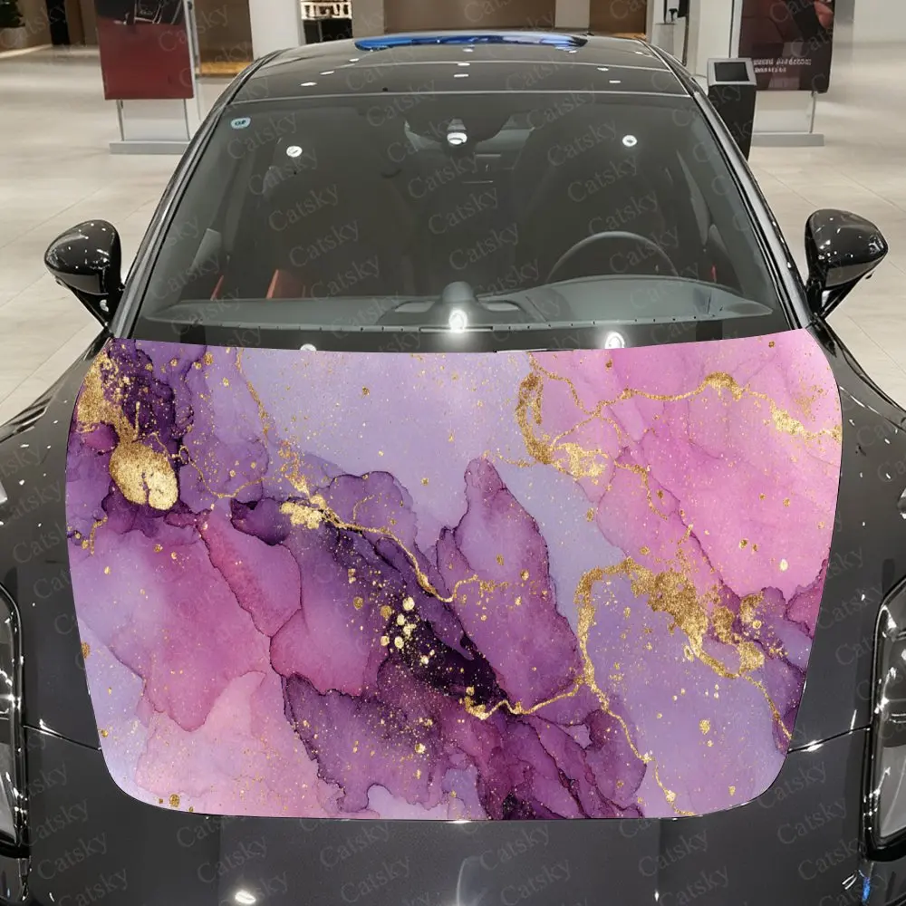 Purple Gold Ink Pattern Car Hood Sticker,Waterproof Self-Adhesive Vinyl Graphics Decals,Decorative Auto Accessories Stickers
Purple Gold Ink Pattern Car Hood Sticker,Waterproof Self-Adhesive Vinyl Graphics Decals,Decorative Auto Accessories Stickers