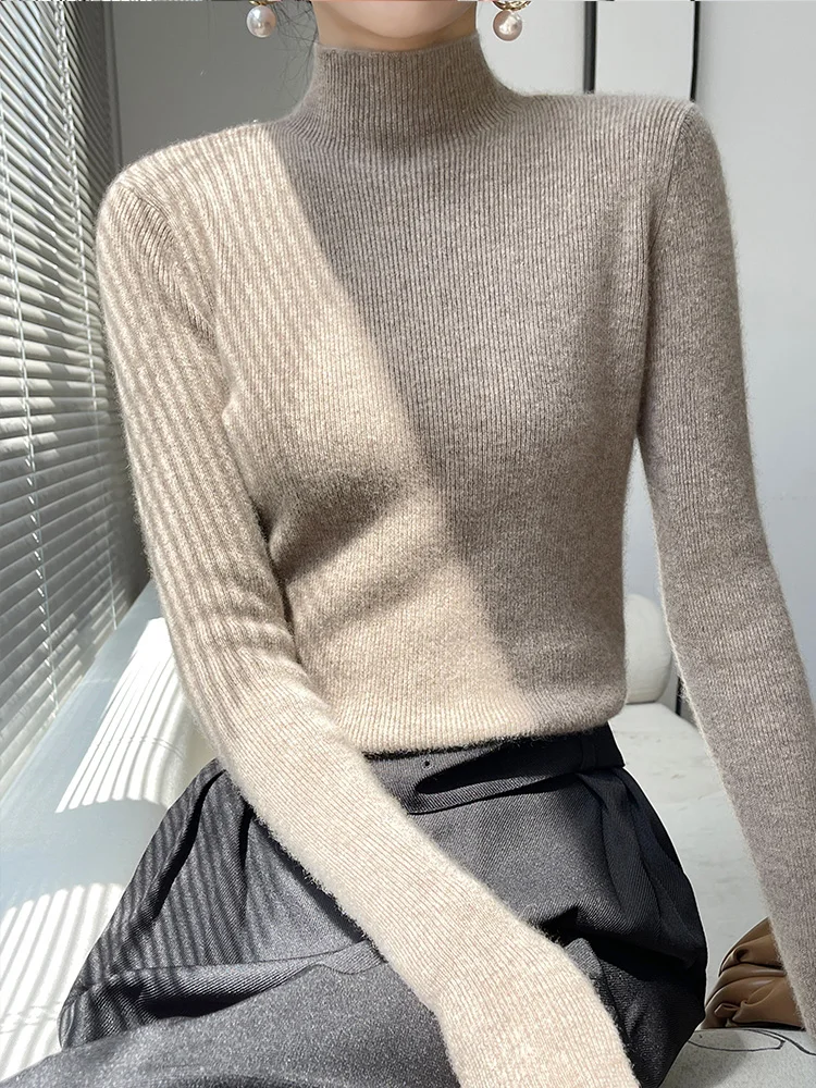 Новинка 2025, женский облегающий шерстяной базовый свитер irt f, вязаный свитер с высоким воротником, модный повседневный длинный све, обычная длина
Новинка 2025, женский облегающий шерстяной базовый свитер irt f, вязаный свитер с высоким воротником, модный повседневный длинный све, обычная длина