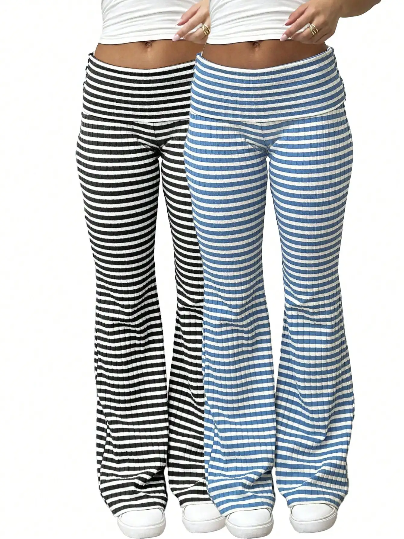 Two Pairs of Women's Casual Flared Pants High-waisted Yoga Pants Sports and Gym Pants
Two Pairs of Women's Casual Flared Pants High-waisted Yoga Pants Sports and Gym Pants