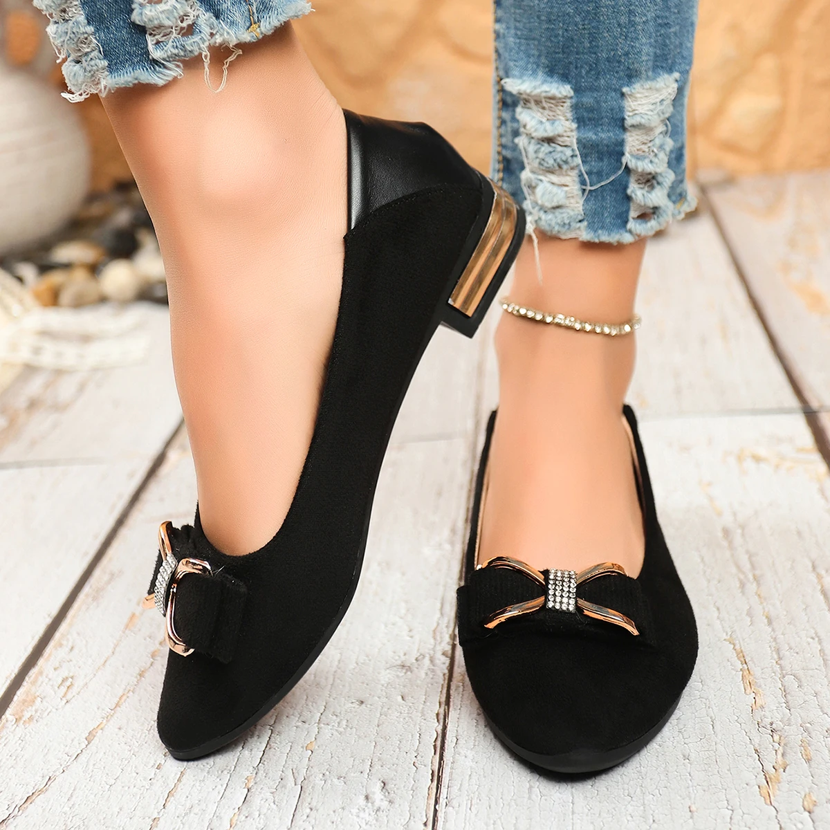 Women Flats Spring Autumn Loafers Bowknot Single Shoes Female Fashion Sweet Flat Soft Casual Sneakers Women Zapatos De Mujer
Women Flats Spring Autumn Loafers Bowknot Single Shoes Female Fashion Sweet Flat Soft Casual Sneakers Women Zapatos De Mujer