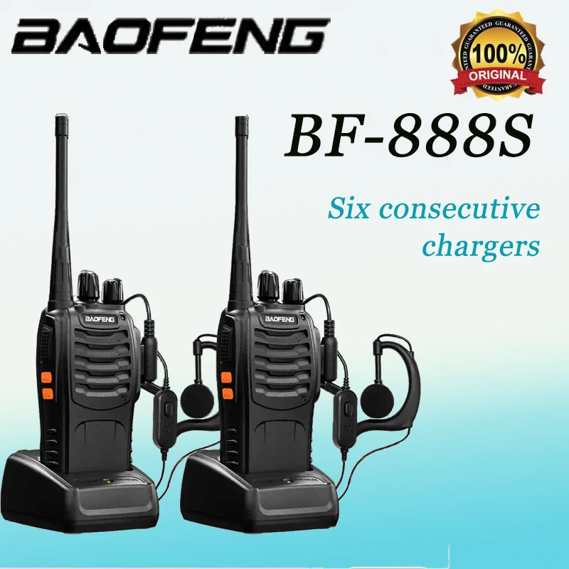 Baofeng BF 888S 1/ 2PCS Walkie Talkie UHF 400 470MHz Portable Long Range Two Way Ham Radios Receiver Transmitter Transceiver
Baofeng BF 888S 1/ 2PCS Walkie Talkie UHF 400 470MHz Portable Long Range Two Way Ham Radios Receiver Transmitter Transceiver