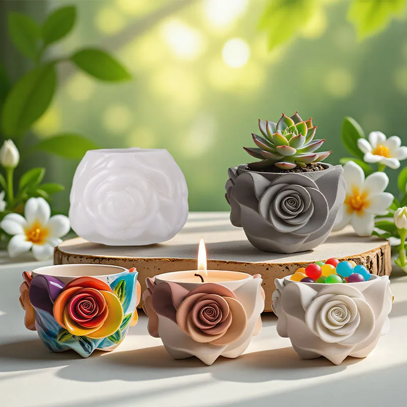 Rose Flower Pot Mold DIY Succulent Plant Flowerpot Resin Silicone Mold Flower Candle Cup Gypsum Vase Mould Home Decoration
Rose Flower Pot Mold DIY Succulent Plant Flowerpot Resin Silicone Mold Flower Candle Cup Gypsum Vase Mould Home Decoration