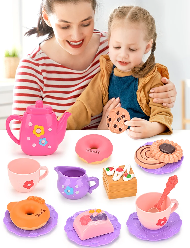 Set 27 pcs kitchen role play pretend teapot teacup dessert cake toy girl Christmas gift Children's tea party
Set 27 pcs kitchen role play pretend teapot teacup dessert cake toy girl Christmas gift Children's tea party