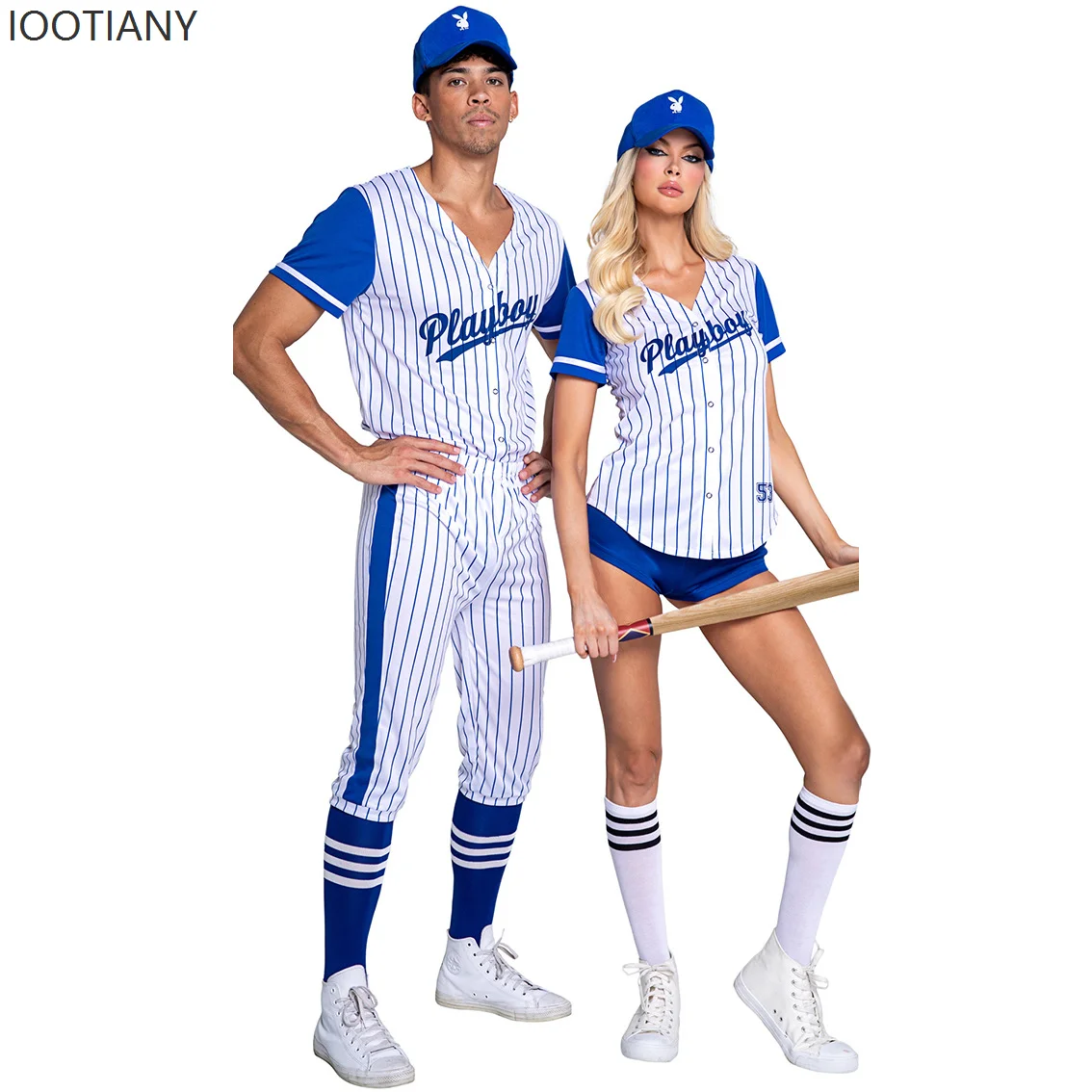 Striped Sports Baseball Uniform Fashion Sexy Couple Cheerleading Uniform Halloween Holiday Party Stage Role-playing Costume Suit
Striped Sports Baseball Uniform Fashion Sexy Couple Cheerleading Uniform Halloween Holiday Party Stage Role-playing Costume Suit