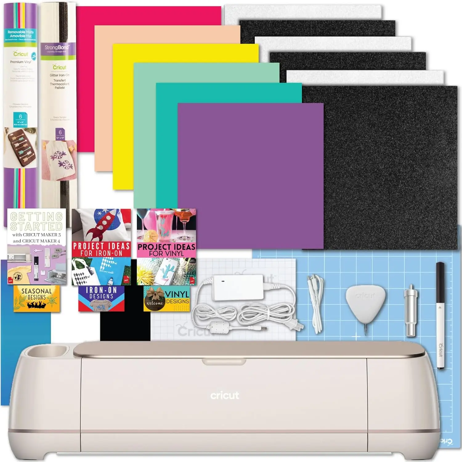 4Машина с виниловым и железным набором — набор машин для резки для рукоделия, приятный для начинающих, с необходимыми материалами, HTV и клеем
4Машина с виниловым и железным набором — набор машин для резки для рукоделия, приятный для начинающих, с необходимыми материалами, HTV и клеем