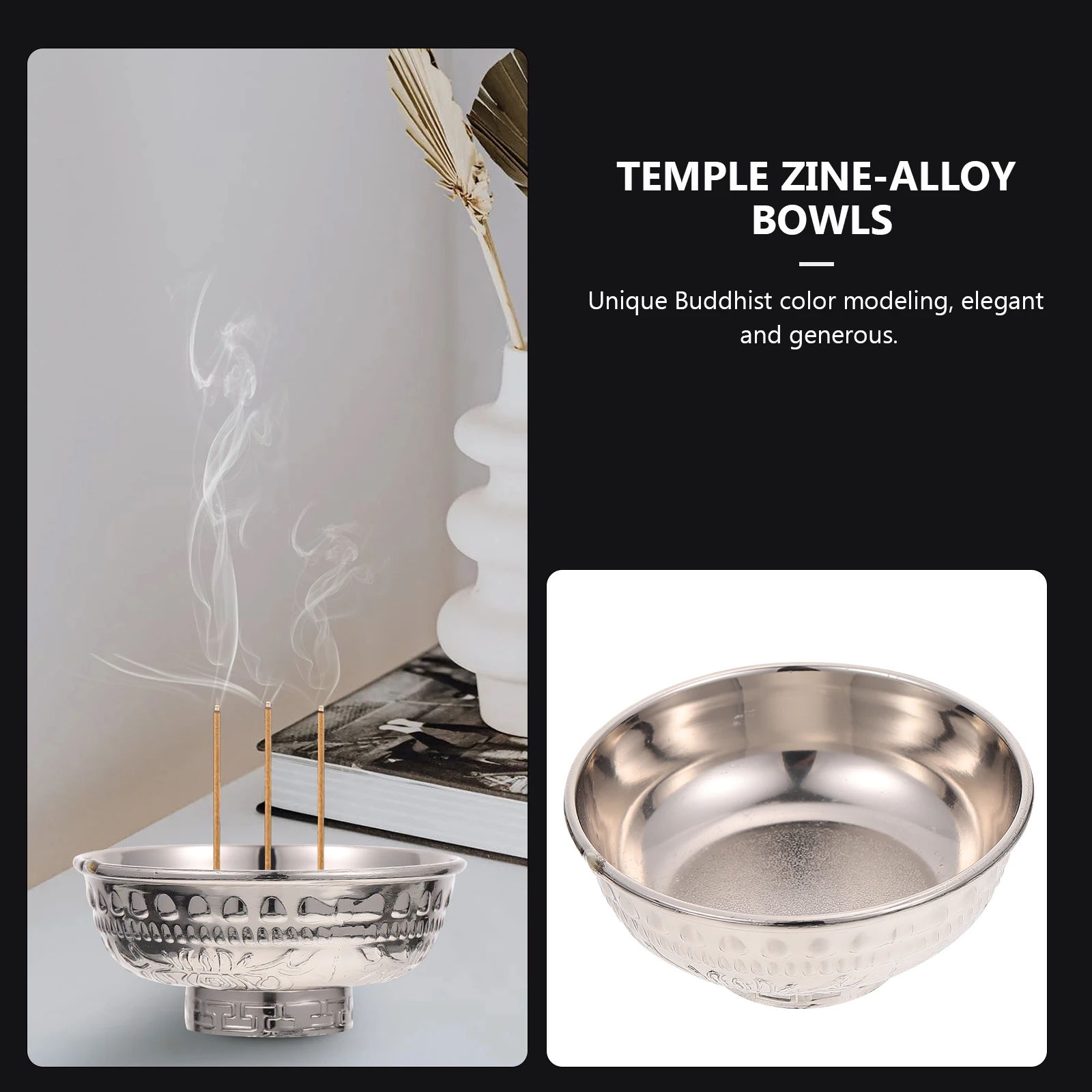 Offering Bowl Set Zinc Alloy Smooth Surface Portable Home Temple Decorative Bowls Small Water Storage
Offering Bowl Set Zinc Alloy Smooth Surface Portable Home Temple Decorative Bowls Small Water Storage