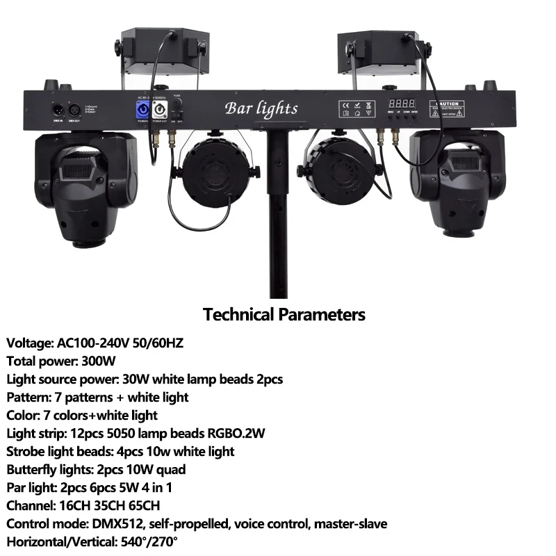 2pcs Professional Portable DJ LED Stage Lighting RGBW 4In1 6x5W Disco Bar Bracket 300W DMX512 White Performance Equipment
2pcs Professional Portable DJ LED Stage Lighting RGBW 4In1 6x5W Disco Bar Bracket 300W DMX512 White Performance Equipment