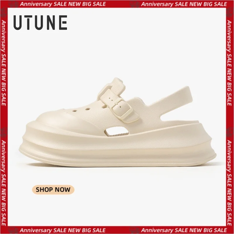 UTUNE 6.5CM Women’s Height-Increasing Clogs Stylish Thick-Soled Non-Slip Sandals Lightweight Home Slippers Summer Beach Sandals
UTUNE 6.5CM Women’s Height-Increasing Clogs Stylish Thick-Soled Non-Slip Sandals Lightweight Home Slippers Summer Beach Sandals