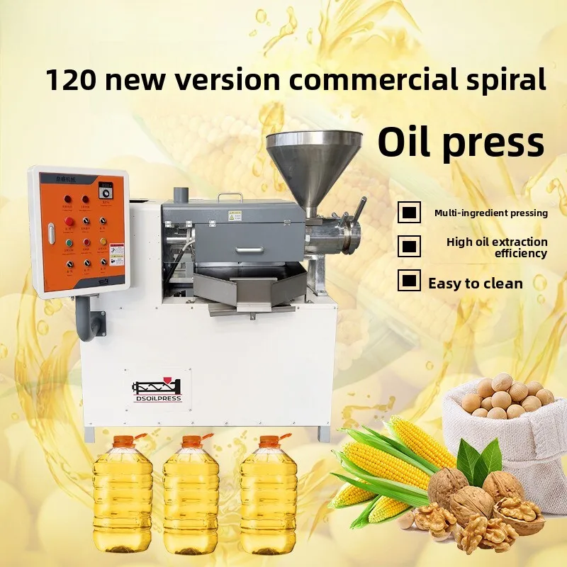 New Version 120 Type Machine Automatic Sunflower Seed Peanut Rapeseed Beans Multi-Function Oil Press
New Version 120 Type Machine Automatic Sunflower Seed Peanut Rapeseed Beans Multi-Function Oil Press