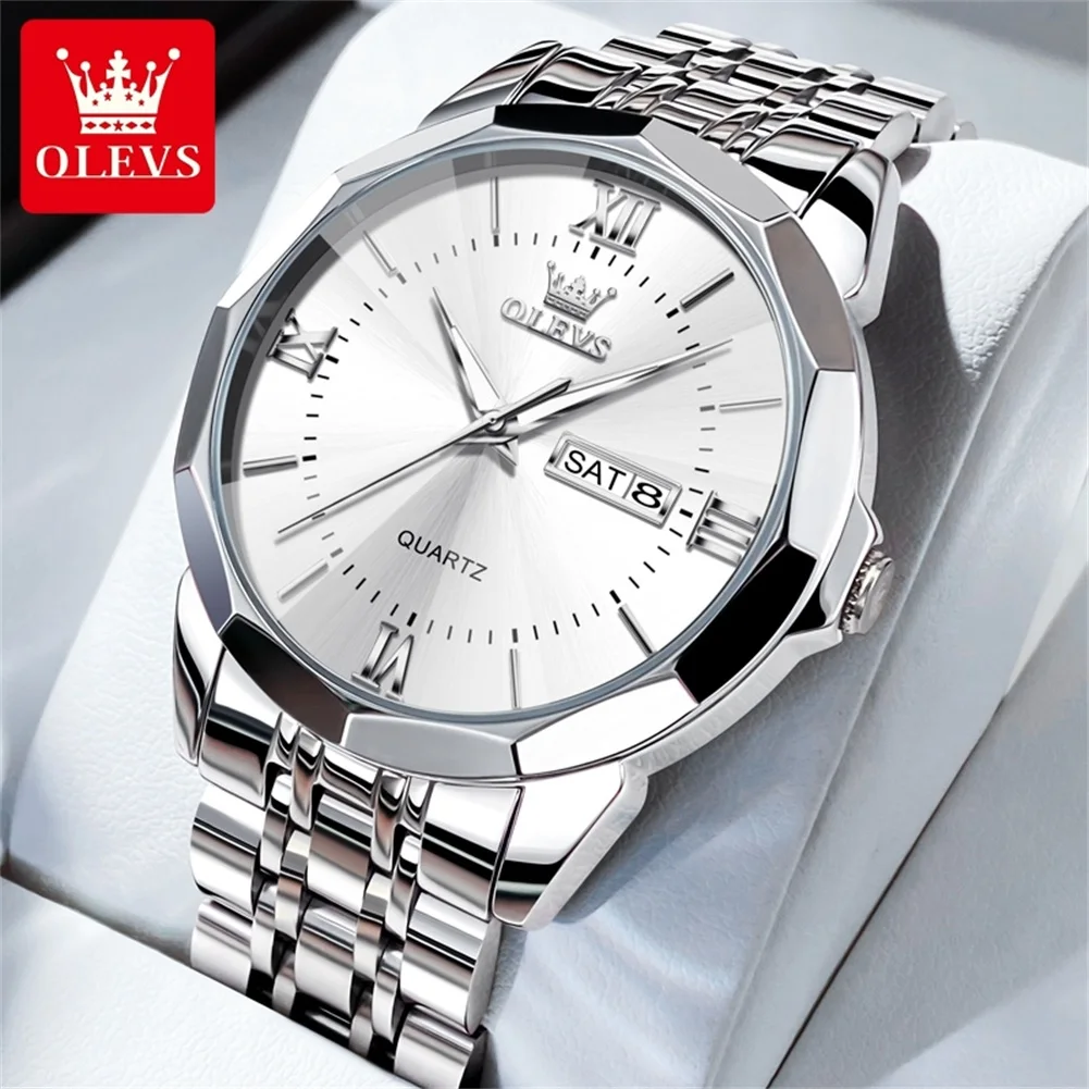 OLEVS 9989 Quartz Watch for Men Stainless Steel Waterproof Luminous Date Week Top Brand Luxury Man Wristwatch
OLEVS 9989 Quartz Watch for Men Stainless Steel Waterproof Luminous Date Week Top Brand Luxury Man Wristwatch
