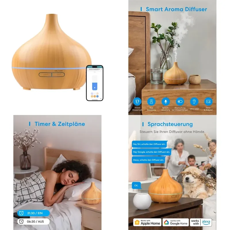 【CHIMU HOME】 MOD150 for Meross Mini Smart Aroma Diffuser 400ML with RGB Lighting Remote Voice Control 2.4 GHz WiFi App Smart
【CHIMU HOME】 MOD150 for Meross Mini Smart Aroma Diffuser 400ML with RGB Lighting Remote Voice Control 2.4 GHz WiFi App Smart