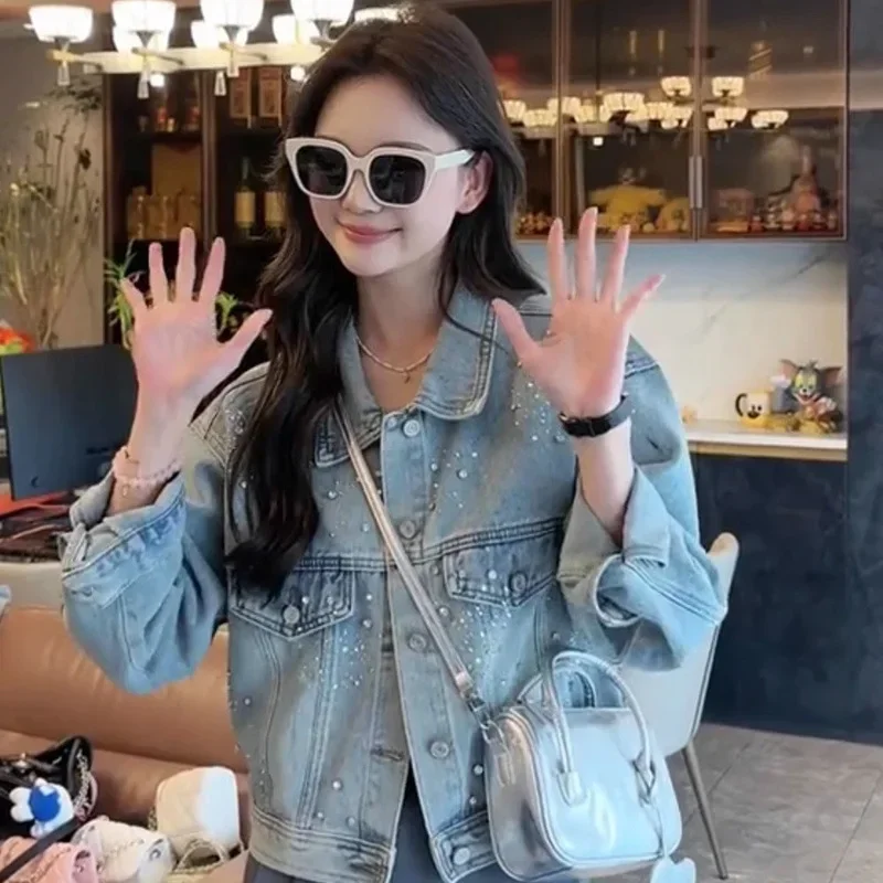 Slim Women Cowboy Coats Jackets Wearing in Early Spring Season Spring Autumn 2024 New Hot Stamping Short Top Women's Clothing
Slim Women Cowboy Coats Jackets Wearing in Early Spring Season Spring Autumn 2024 New Hot Stamping Short Top Women's Clothing