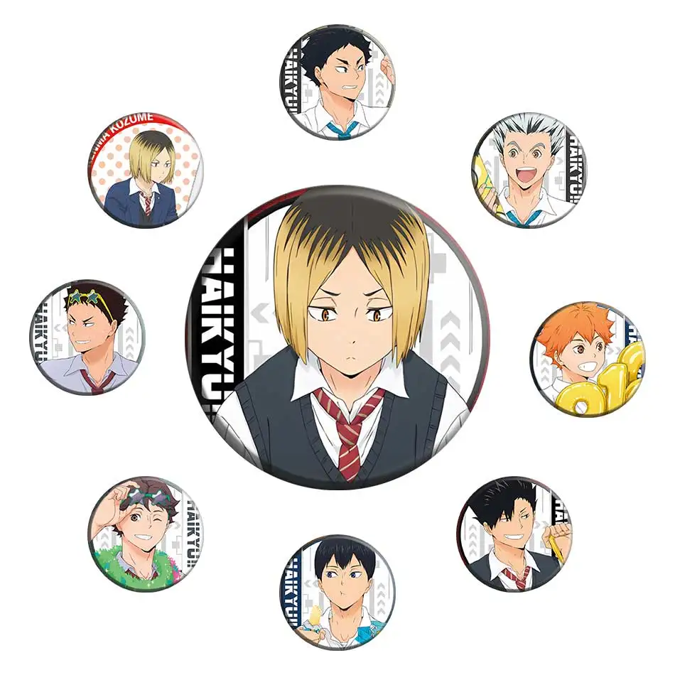 58mm Haikyuu!! Round Brooches Sports Anime Figures Tobio Kageyama Badge For Backpack Clothes Accessory Collection Gift Toy
58mm Haikyuu!! Round Brooches Sports Anime Figures Tobio Kageyama Badge For Backpack Clothes Accessory Collection Gift Toy