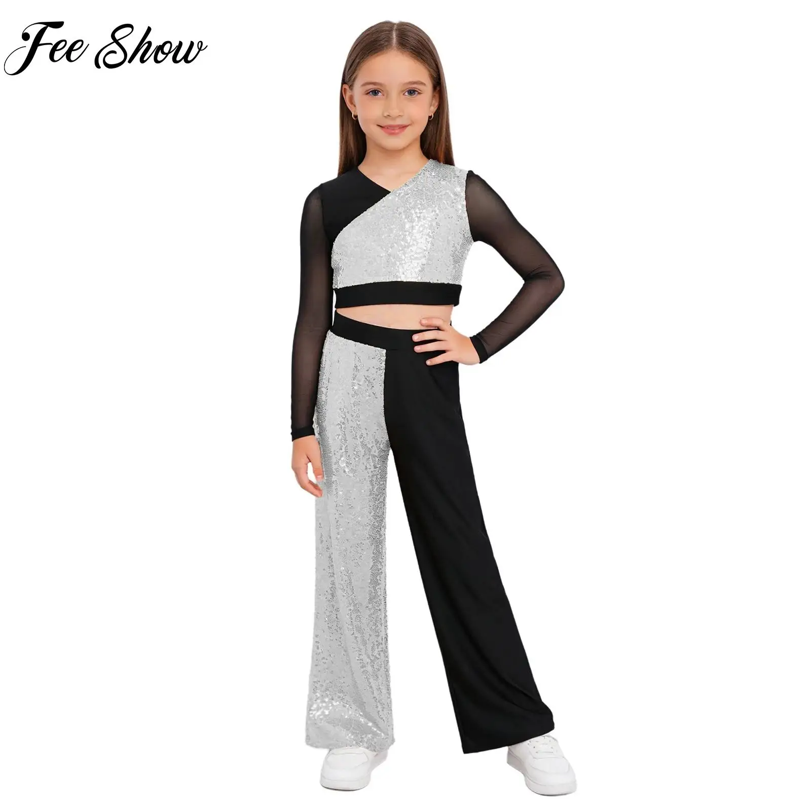Kids Girls Rhythmic Hip Hop Clothes Music Festival Costume Dance Wear Fashion Modern Jazz Dance Disco Stage Performance Outfit
Kids Girls Rhythmic Hip Hop Clothes Music Festival Costume Dance Wear Fashion Modern Jazz Dance Disco Stage Performance Outfit