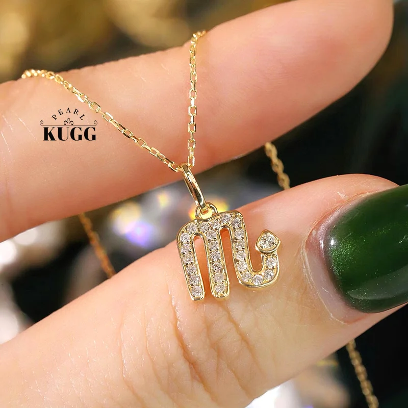 KUGG 100% 18K White or Yellow Gold Necklace Real Natural Diamond Necklace Fashion Scorpio Shape High Birthday Gift for Women
KUGG 100% 18K White or Yellow Gold Necklace Real Natural Diamond Necklace Fashion Scorpio Shape High Birthday Gift for Women