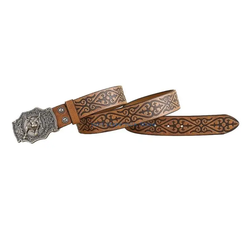 X7XB Western Cowboy PU Leathers Belt Men Waist Strap Vintage Engraved Belt for Jeans
X7XB Western Cowboy PU Leathers Belt Men Waist Strap Vintage Engraved Belt for Jeans
