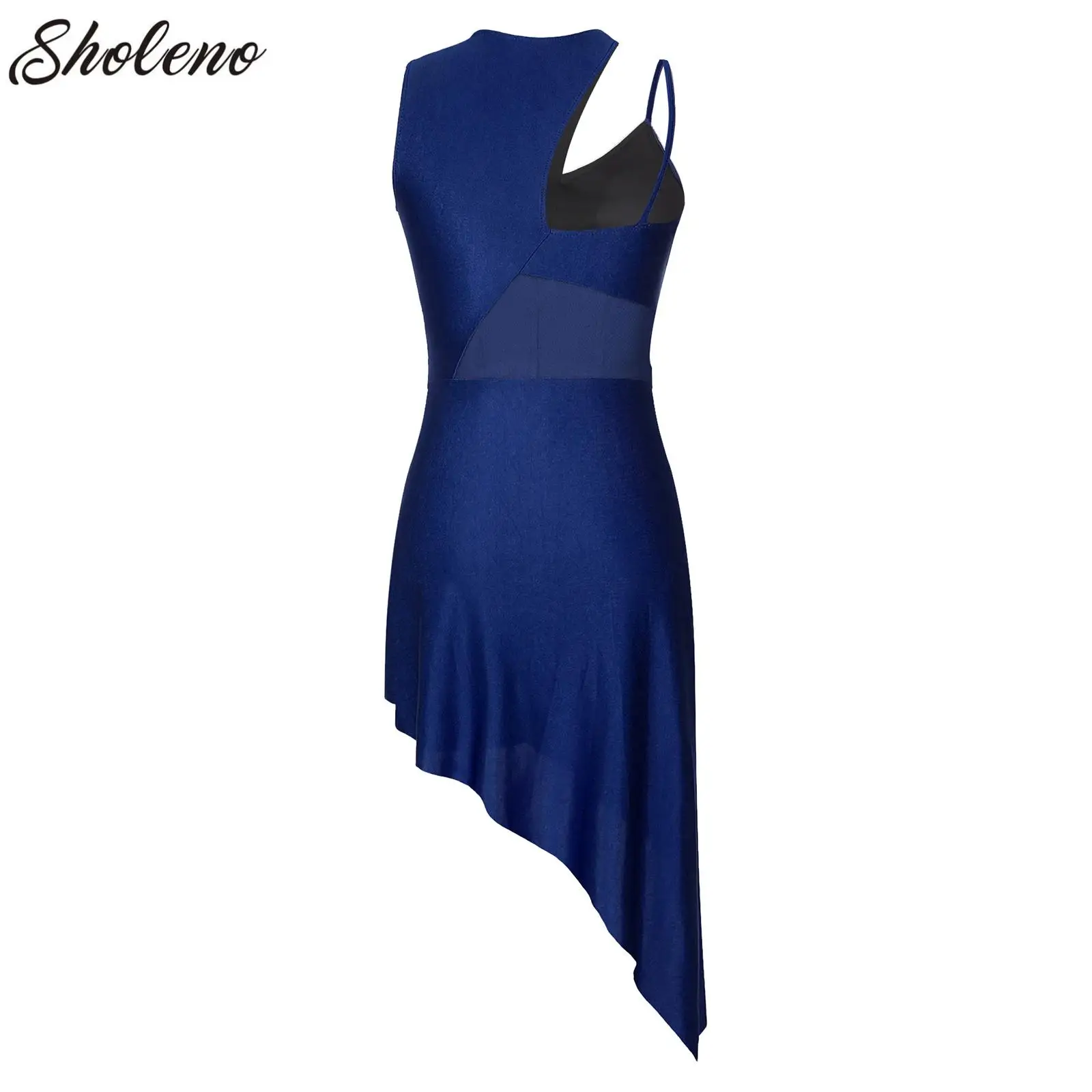 Women's Sleeveless Dance Dress Sheer Asymmetrical Hem Mesh Patchwork Ballet Lyrical Modern Latin Stage Performance Costume
Women's Sleeveless Dance Dress Sheer Asymmetrical Hem Mesh Patchwork Ballet Lyrical Modern Latin Stage Performance Costume