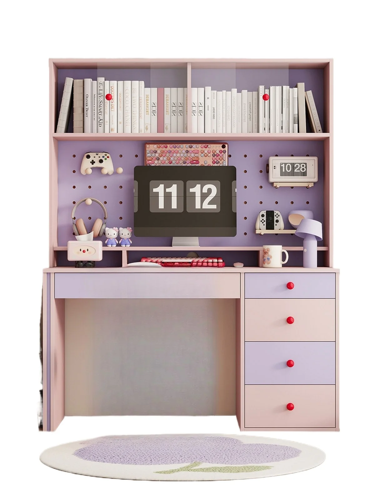 Contrasting color two-in-one bookcase desk bedroom children's study table study room storage hole board integrated computer desk
Contrasting color two-in-one bookcase desk bedroom children's study table study room storage hole board integrated computer desk
