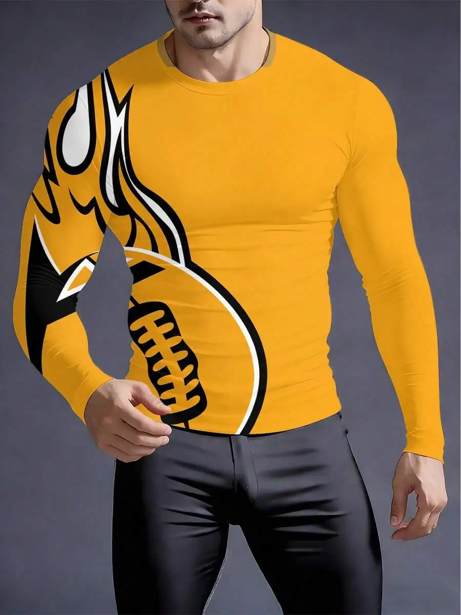 3D Printed Mens Crew Neck Long Sleeve Compression Shirt Sportswear
3D Printed Mens Crew Neck Long Sleeve Compression Shirt Sportswear