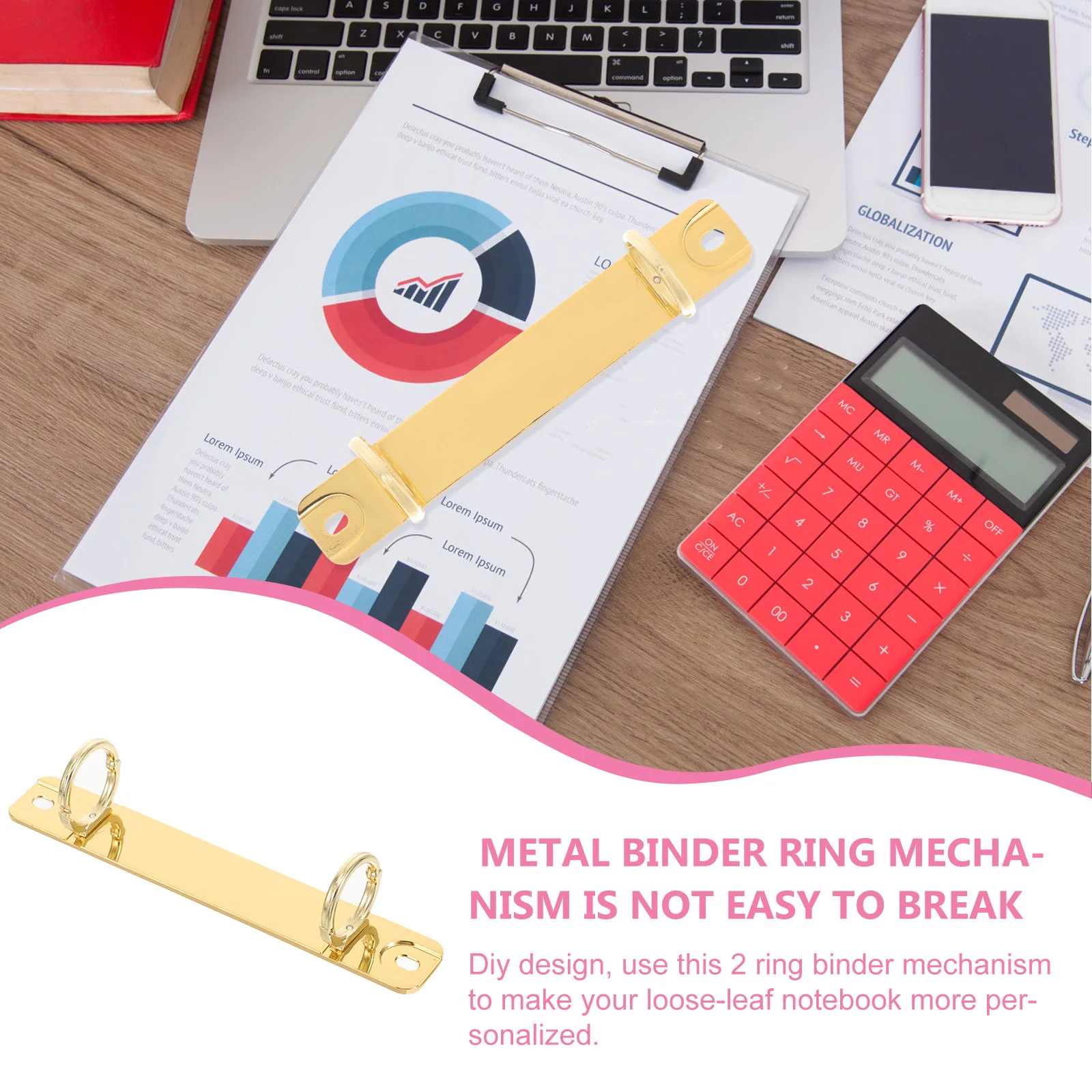 Loose Leaf Notebook Binder Clasp 2 Ring Metal Mechanism Detachable File Holder Spine Bar Planner Supplies Round Ring Binders
Loose Leaf Notebook Binder Clasp 2 Ring Metal Mechanism Detachable File Holder Spine Bar Planner Supplies Round Ring Binders
