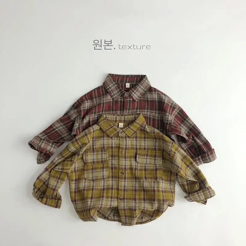 Boys and Girls Plaid Shirt Spring and Autumn Cotton Children's Long Sleeve Western Style Casual Coat
Boys and Girls Plaid Shirt Spring and Autumn Cotton Children's Long Sleeve Western Style Casual Coat