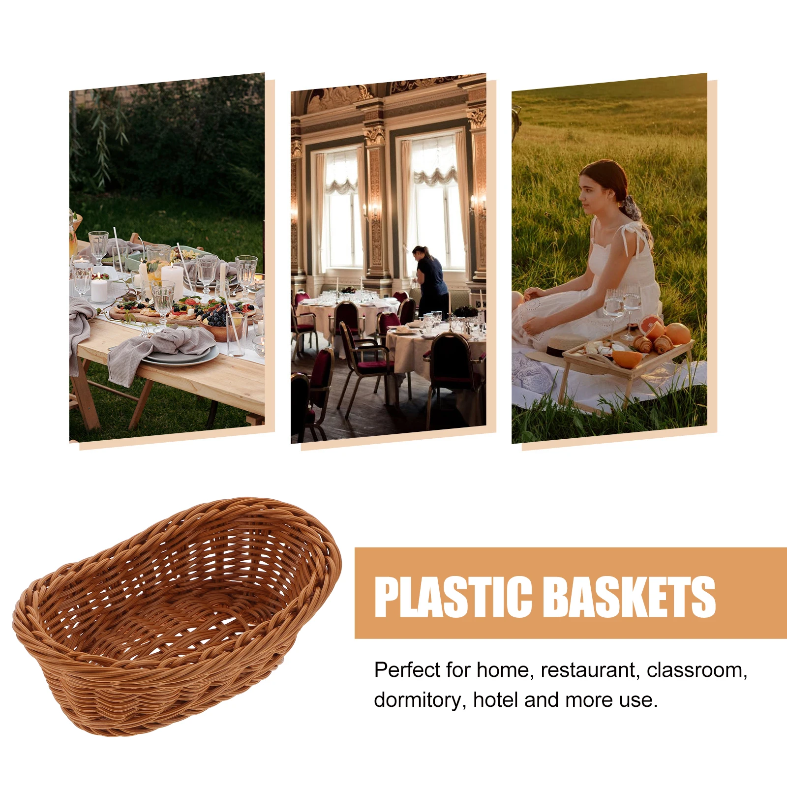 2pcs Imitation Rattan Woven Baskets 26x16x8 5cm Bread Fruit Snack Storage Baskets Reusable Easy Clean Kitchen ganizers
2pcs Imitation Rattan Woven Baskets 26x16x8 5cm Bread Fruit Snack Storage Baskets Reusable Easy Clean Kitchen ganizers