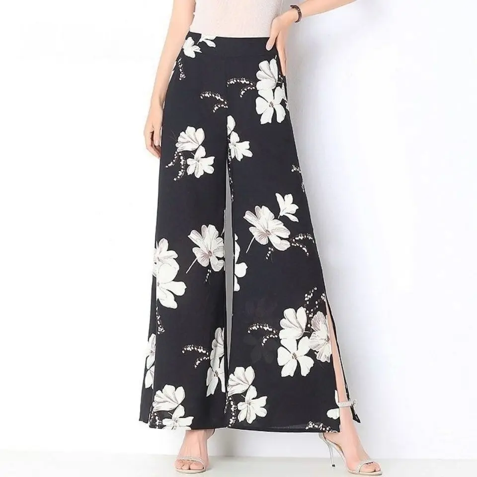 2025 Summer Elastic High Waist Thin Wide Leg Pants For Women Casual Floral Printed Split Loose Chiffon Trousers 3XL
2025 Summer Elastic High Waist Thin Wide Leg Pants For Women Casual Floral Printed Split Loose Chiffon Trousers 3XL