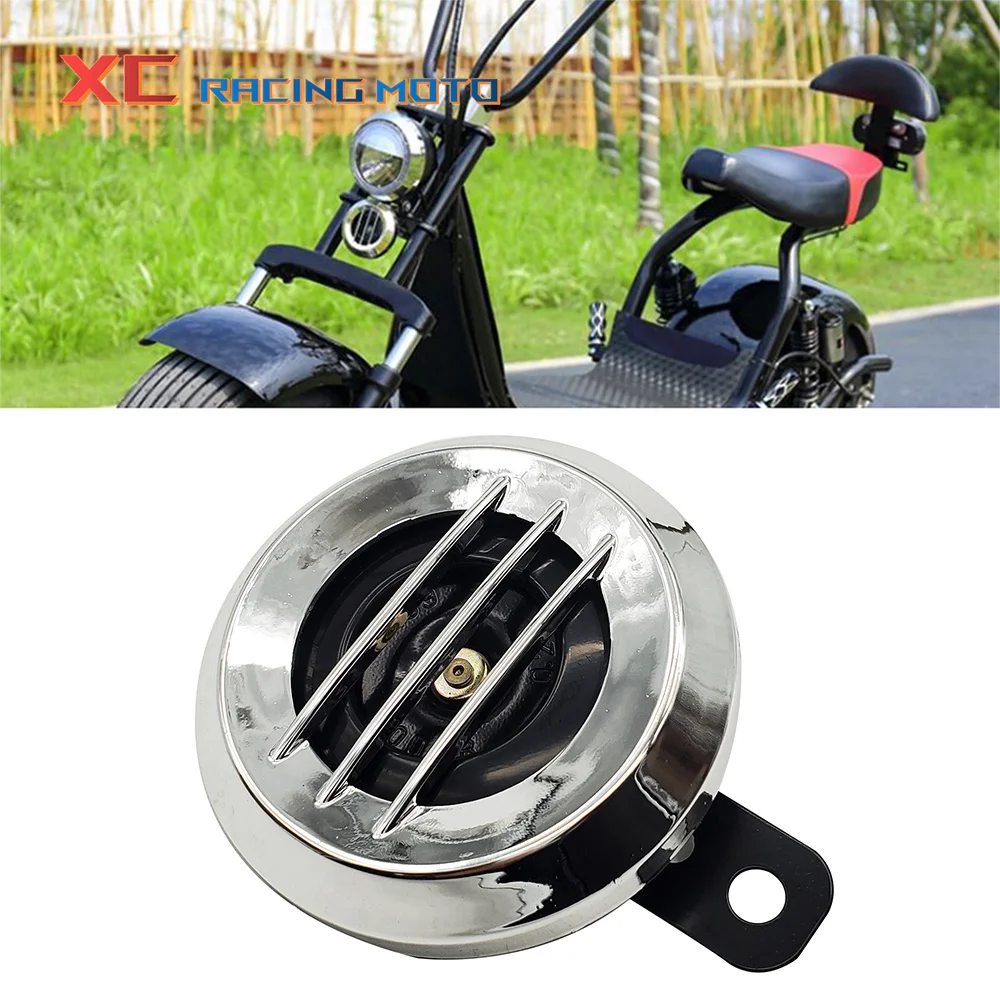 Universal Waterproof Motorcycle Round Electric Horn DC 60V 0.2A 100dB For Citycoco Electric Scooter Harley Electric Scooter
Universal Waterproof Motorcycle Round Electric Horn DC 60V 0.2A 100dB For Citycoco Electric Scooter Harley Electric Scooter