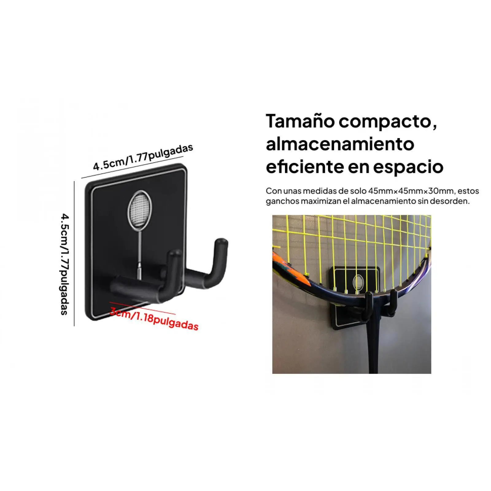 Badminton Racket Hook Wall Mounted Tennis Racket Holder Stainless Steel Vertical Display Organizer for Home Game Room Garage
Badminton Racket Hook Wall Mounted Tennis Racket Holder Stainless Steel Vertical Display Organizer for Home Game Room Garage