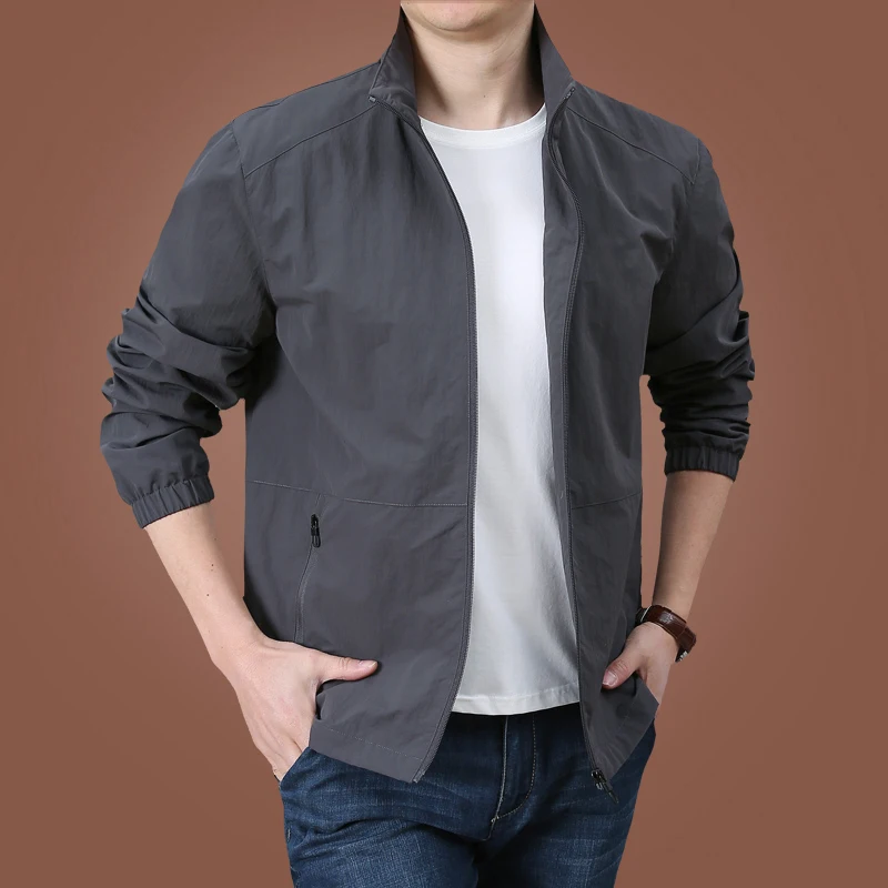 Casual Spring Autumn Windproof Stand Collar Jaet Youth Faionable Polyester Fiber Zipper Closure Regular Length Windbreaker
Casual Spring Autumn Windproof Stand Collar Jaet Youth Faionable Polyester Fiber Zipper Closure Regular Length Windbreaker