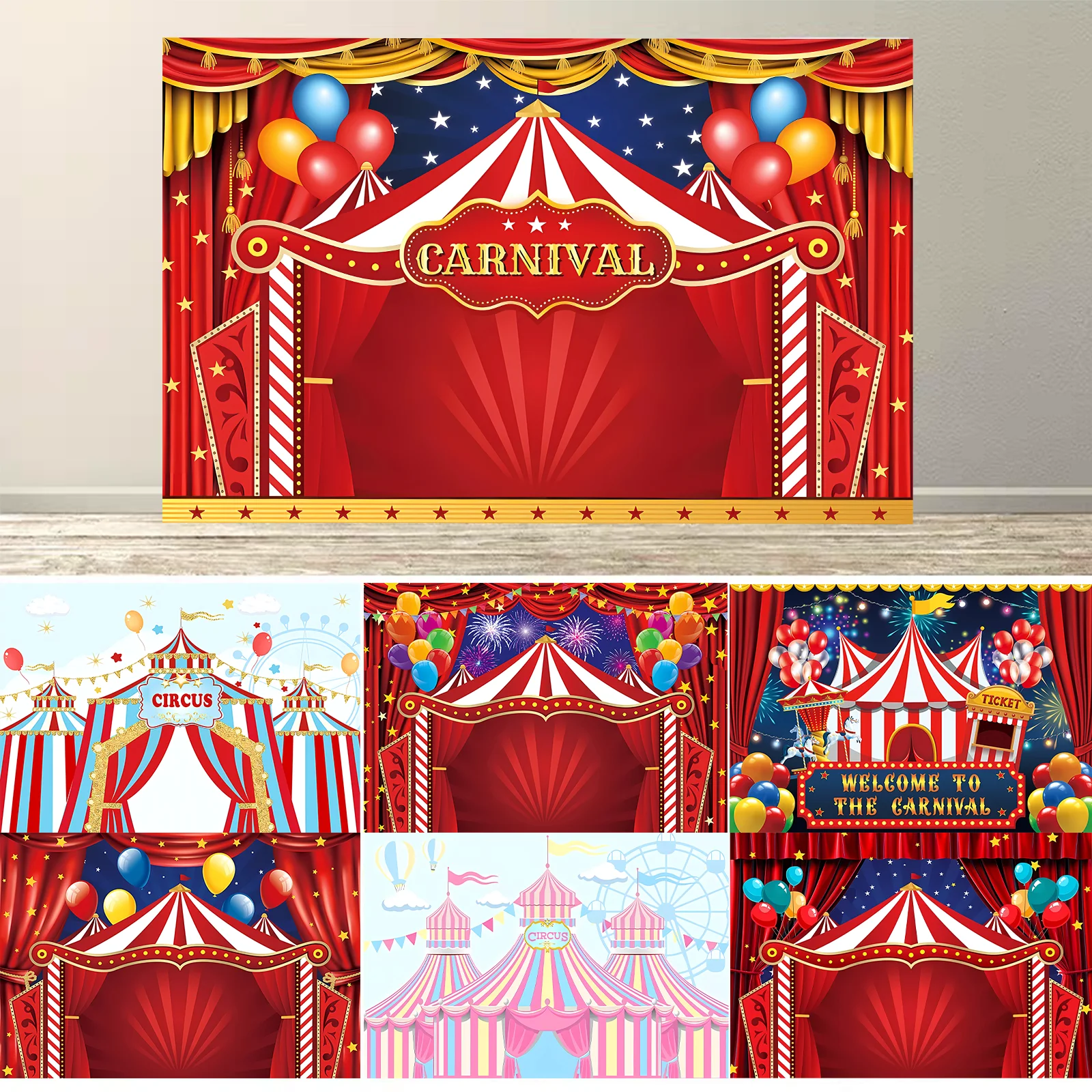Circus Carnival Circus Theme Party Photo Backdrop Lights Party Decorations Stars Birthday Party Photography Background Polyester
Circus Carnival Circus Theme Party Photo Backdrop Lights Party Decorations Stars Birthday Party Photography Background Polyester