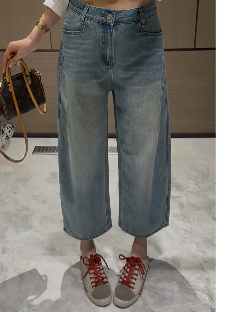 Loose Women's Jeans Bell Bottoms Slimming Loose Feeling Nine Points Spring New Style Casual Comfortable Natural Waist Jeans
Loose Women's Jeans Bell Bottoms Slimming Loose Feeling Nine Points Spring New Style Casual Comfortable Natural Waist Jeans