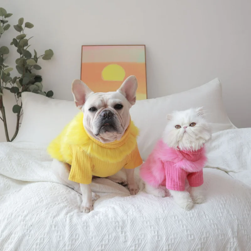 Pet Dog Winter Clothes Warm Thickened Knitted Leather Fur Turtleneck Sweater Faro Teddy Chenery Corgi Pet Clothes Javascript:
Pet Dog Winter Clothes Warm Thickened Knitted Leather Fur Turtleneck Sweater Faro Teddy Chenery Corgi Pet Clothes Javascript: