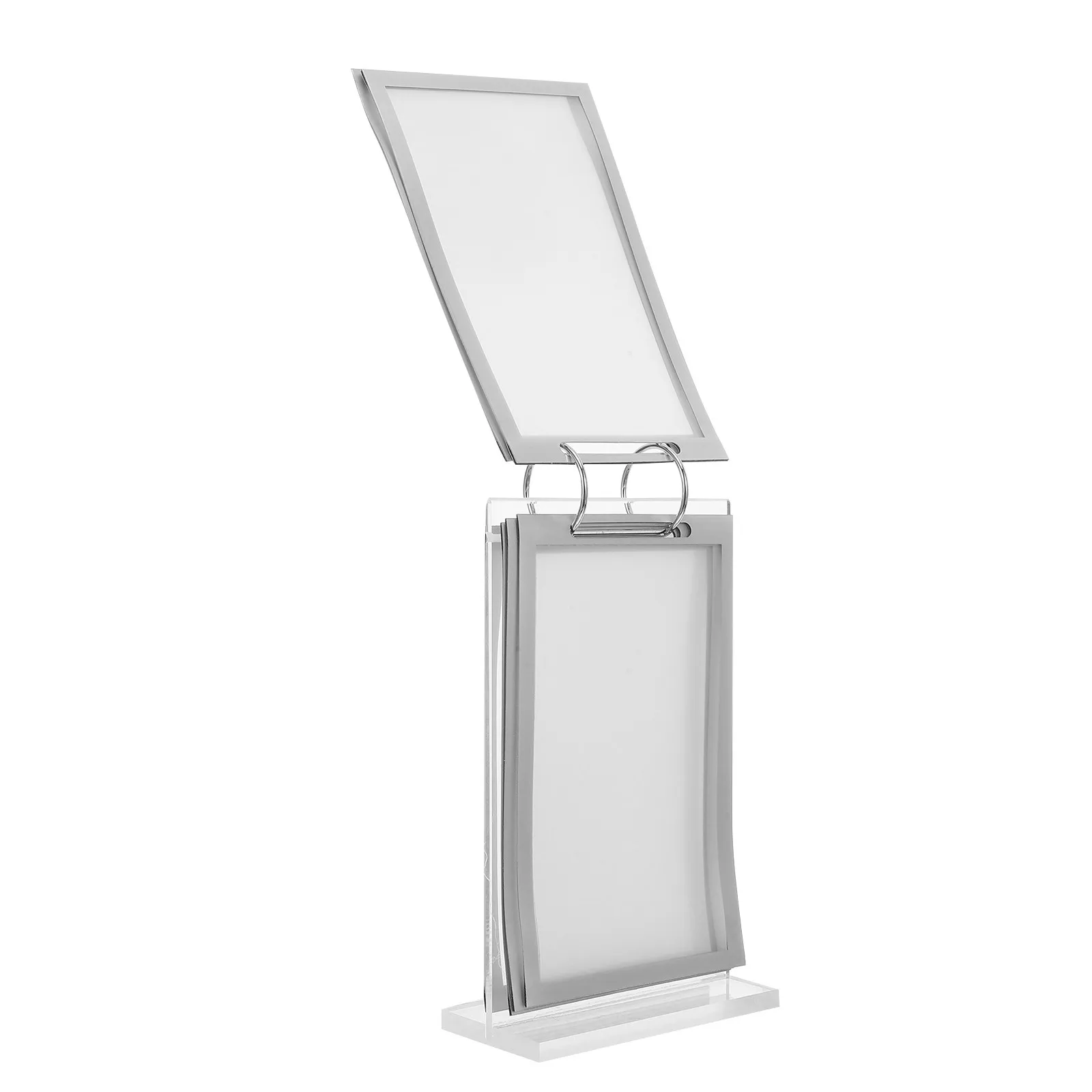 A6 Acrylic Display Stand Flip Function Crystal Clear Tabletop Menu Holder for Restaurant Cafe Bar Desktop Sign Display Stand
A6 Acrylic Display Stand Flip Function Crystal Clear Tabletop Menu Holder for Restaurant Cafe Bar Desktop Sign Display Stand