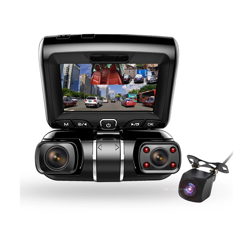 3 Inch LCD 3 Channel Dash Cam 1080P Front Rear Cabin Infrared Night Vision Angle Lens With Wifi
3 Inch LCD 3 Channel Dash Cam 1080P Front Rear Cabin Infrared Night Vision Angle Lens With Wifi