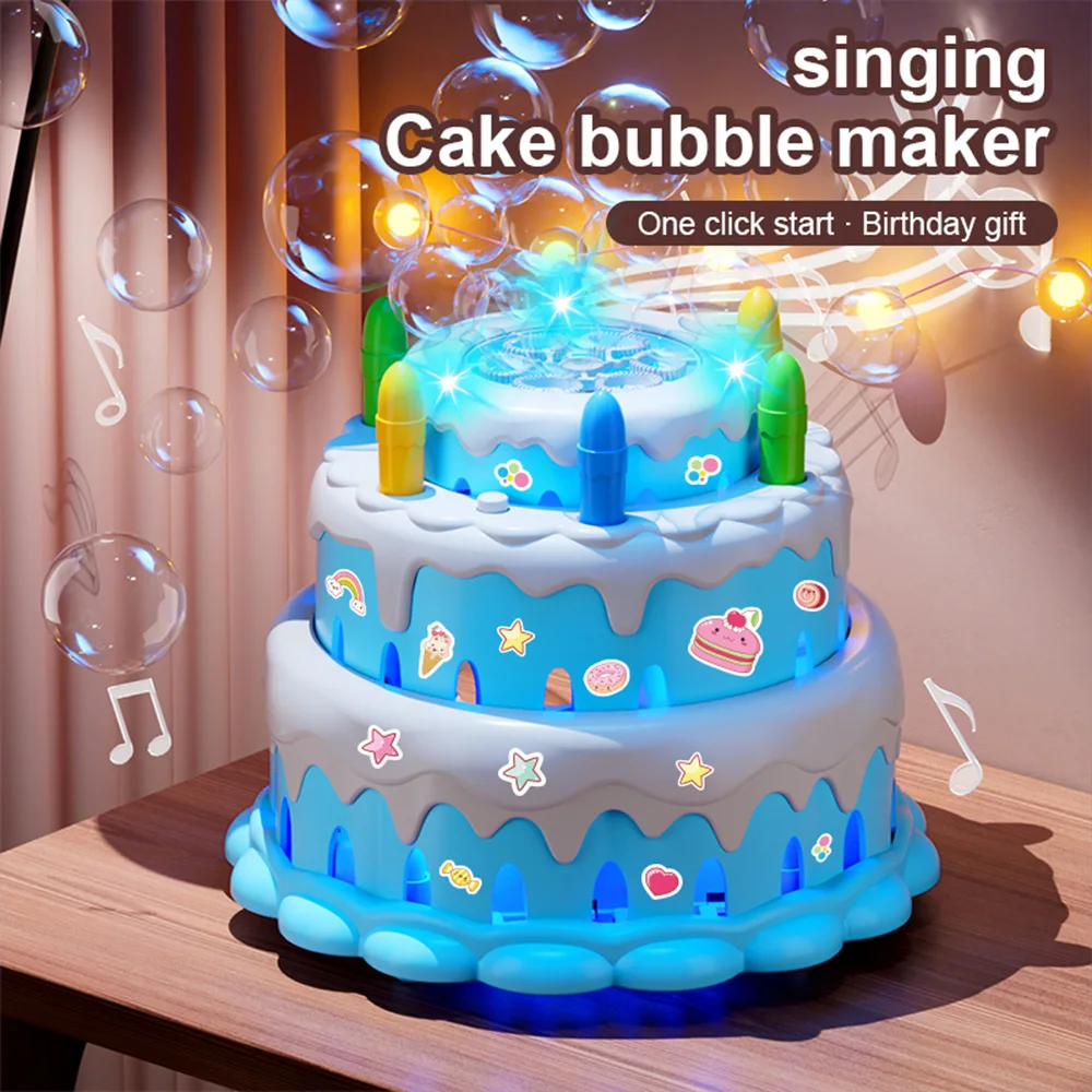 Musical Electric Cake Bubble Machine LED Singing Model Cake Bubble Maker Children Birthday Party Toys Atmosphere Ornament AC265
Musical Electric Cake Bubble Machine LED Singing Model Cake Bubble Maker Children Birthday Party Toys Atmosphere Ornament AC265