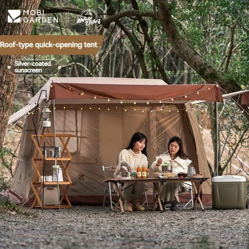 MOBI GARDEN Holiday Mountain Residence 5.9㎡ Tent One-touch Outdoor 2-3 Person Camping Canopy Hut Tent Automatic Quick Open Cabin
MOBI GARDEN Holiday Mountain Residence 5.9㎡ Tent One-touch Outdoor 2-3 Person Camping Canopy Hut Tent Automatic Quick Open Cabin