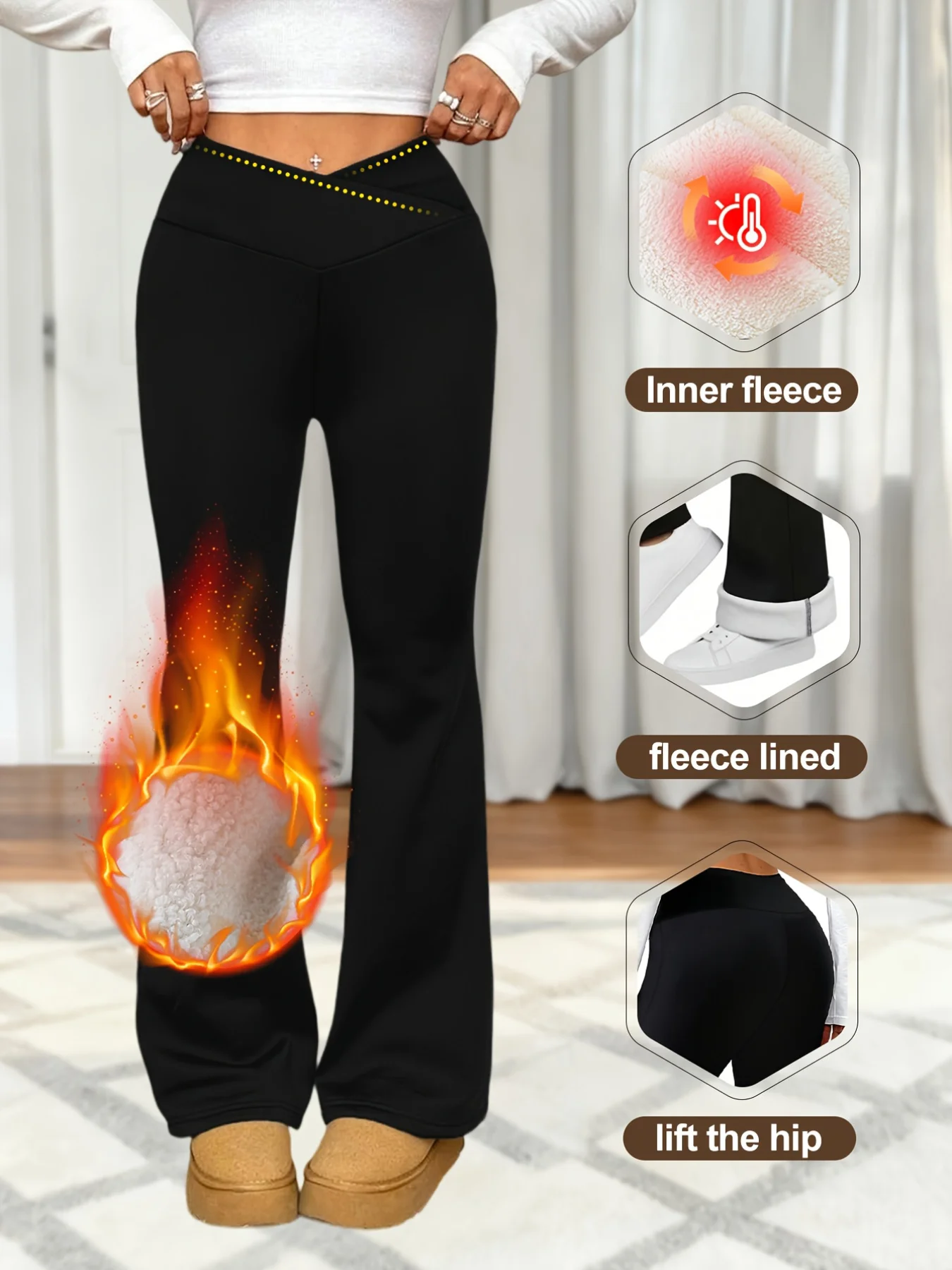 Waist Cinching Butt Lifting High Waist Flare Leggings Women Fleece-Lined Warm Winter Casual Commute Trousers Top Rated
Waist Cinching Butt Lifting High Waist Flare Leggings Women Fleece-Lined Warm Winter Casual Commute Trousers Top Rated
