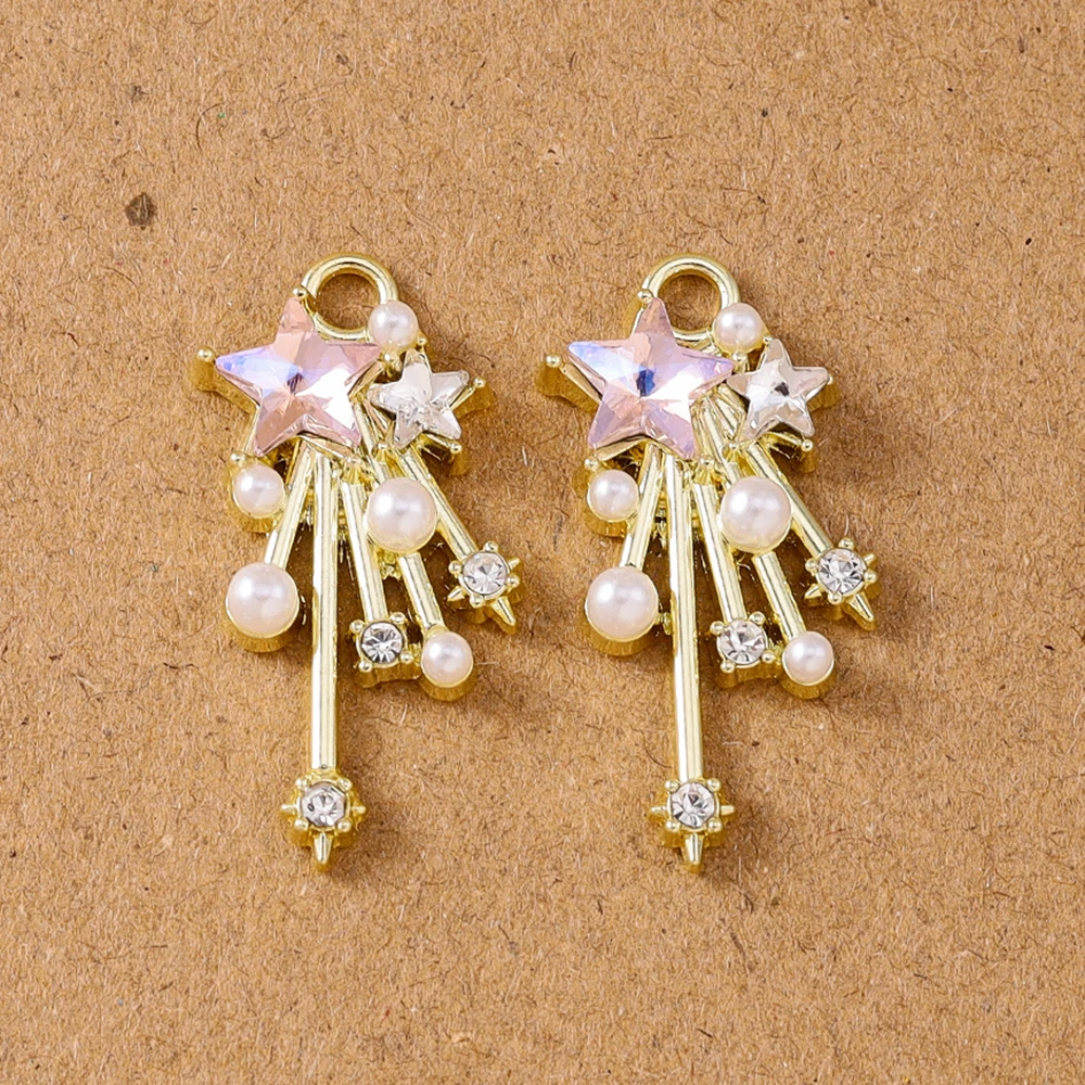 5pcs Delicate Crystal Pearl Star Charms Pendants for Necklace Earrings Bracelet DIY Jewelry Making Accessories Supplies
5pcs Delicate Crystal Pearl Star Charms Pendants for Necklace Earrings Bracelet DIY Jewelry Making Accessories Supplies