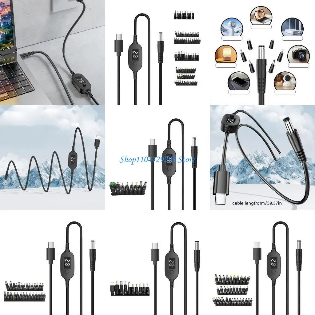 Y2GD PD140W Type C to DC5525 Cable for Adjustable Voltages Charging from 5V to 28V Featuring Digital Readout
Y2GD PD140W Type C to DC5525 Cable for Adjustable Voltages Charging from 5V to 28V Featuring Digital Readout