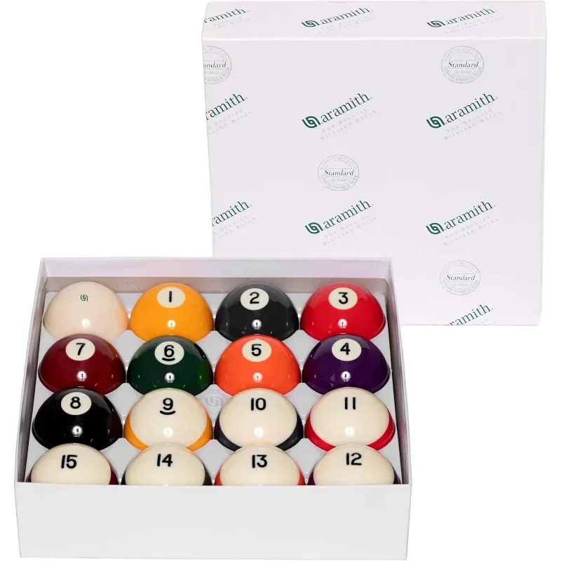 Стандартный набор бильярдных шаров Aramith Crown 2 1/4 дюйма с магнитным кий-шаром, зеленый логотип
Стандартный набор бильярдных шаров Aramith Crown 2 1/4 дюйма с магнитным кий-шаром, зеленый логотип