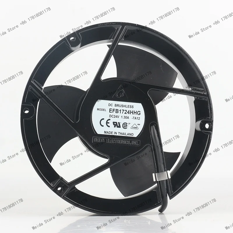 Вентилятор охлаждения Delta DC 24V 1.30A, 17 см, с шарикоподшипником, для инвертора, 172x172x51 мм, трехлопастной, EFB1724HHG-7A12
Вентилятор охлаждения Delta DC 24V 1.30A, 17 см, с шарикоподшипником, для инвертора, 172x172x51 мм, трехлопастной, EFB1724HHG-7A12