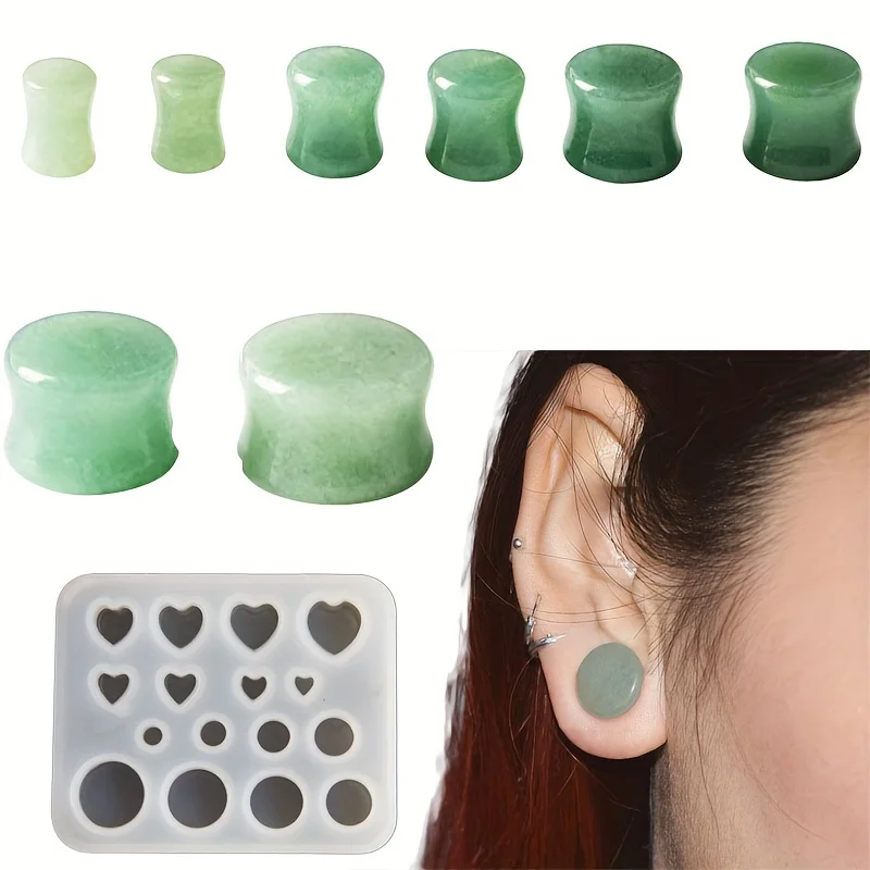 Ear Gauge Mold Round and Heart Shaped Ear Stretching Tool Ear Stretching Molds Silicone Material for Ear Stretching R3MC
Ear Gauge Mold Round and Heart Shaped Ear Stretching Tool Ear Stretching Molds Silicone Material for Ear Stretching R3MC